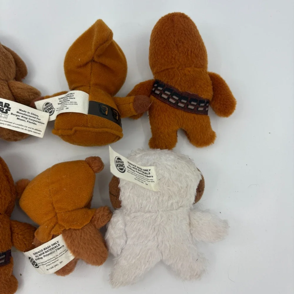 Star Wars Episode III Burger King Plush Toy Lot Of 7 2005 Characters